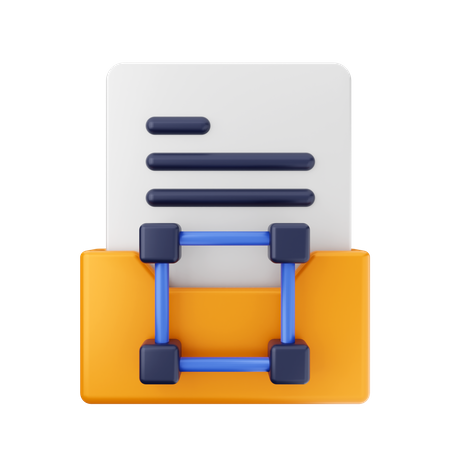Ordner Netzwerk  3D Icon