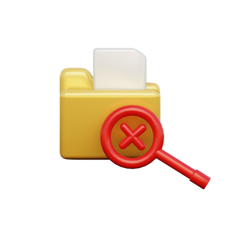 Ordner nicht gefunden  3D Icon