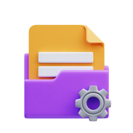 Ordner Projektmanagement  3D Icon