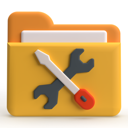 Ordner reparieren  3D Icon