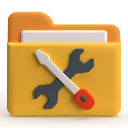 Ordner reparieren  3D Icon