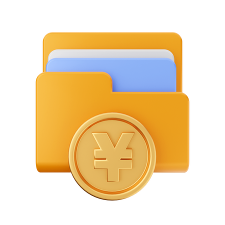 Ordner yen  3D Icon