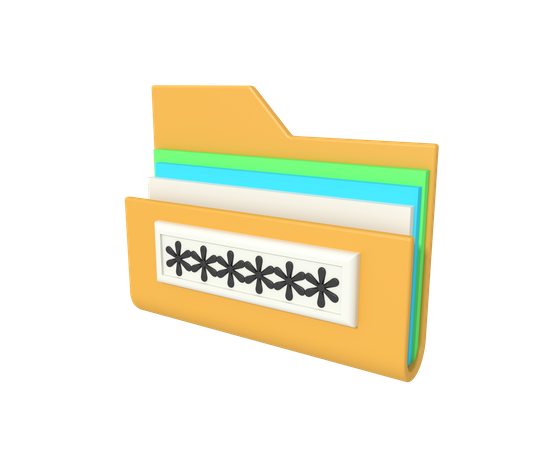 Ordnerkennwort  3D Icon