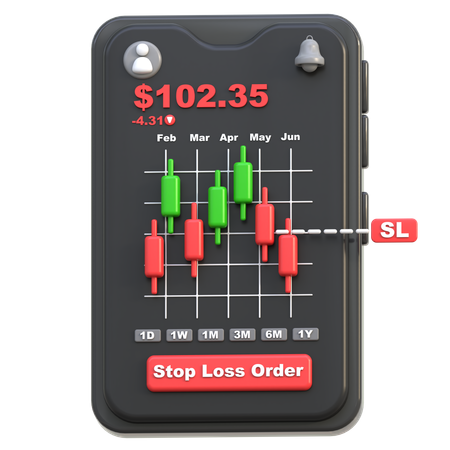 Ordre stop loss  3D Icon