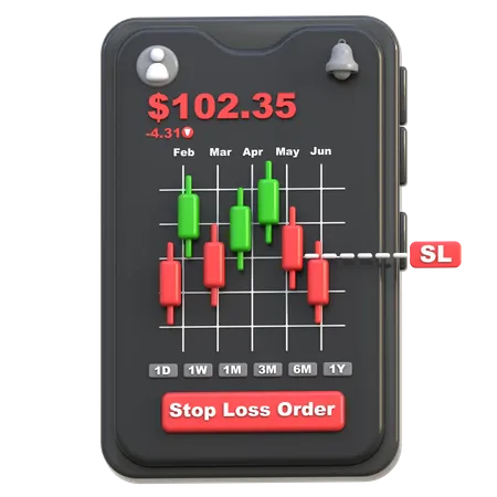 Ordre stop loss  3D Icon