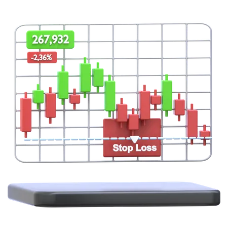 Ordre stop loss  3D Icon
