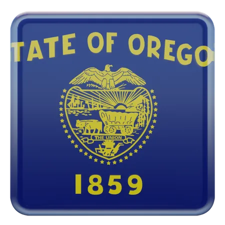 Oregon Square Flag  3D Icon