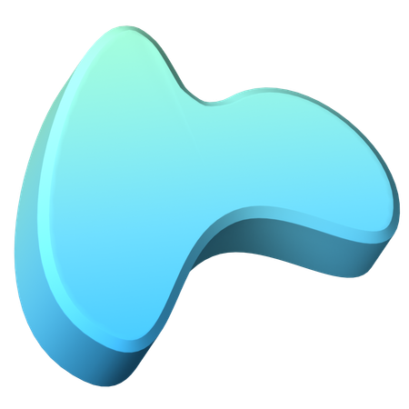 Organic Abstract Blob  3D Icon