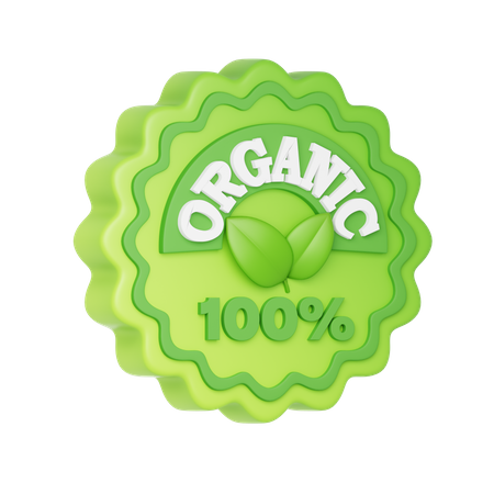 Organic Badge  3D Icon