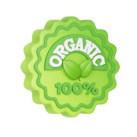 Organic Badge  3D Icon