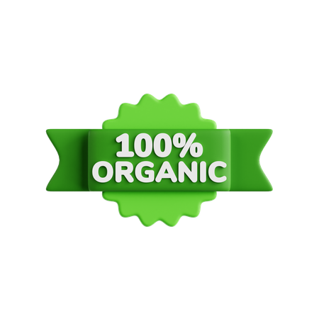 Organic Certification Label  3D Icon