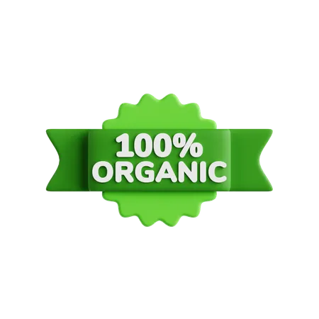 Organic Certification Label  3D Icon