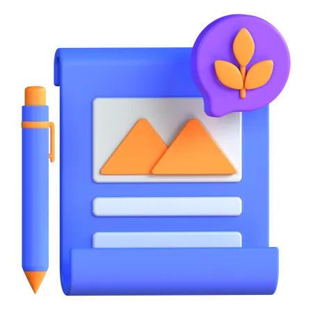 Organic Content  3D Icon