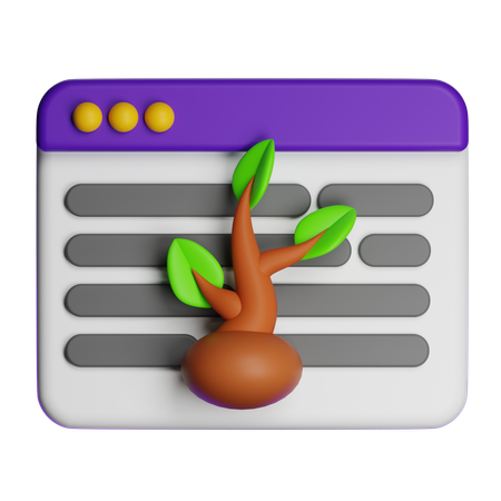 ORGANIC CONTENT  3D Icon