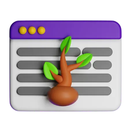 ORGANIC CONTENT  3D Icon