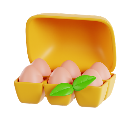 Organic Eggs  3D Icon