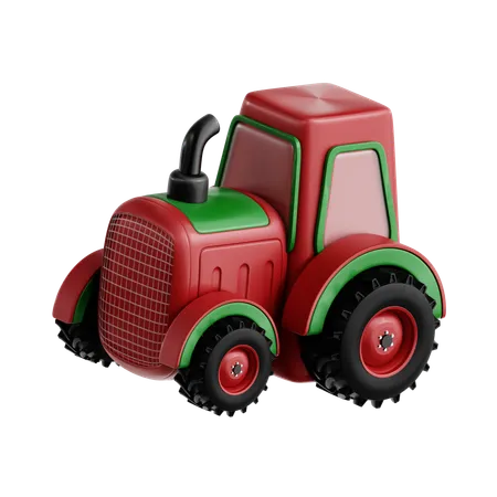 Organic Farm Tractor  3D Icon