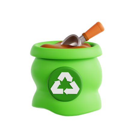 Organic Fertilizer Bag  3D Icon