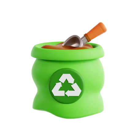 Organic Fertilizer Bag  3D Icon