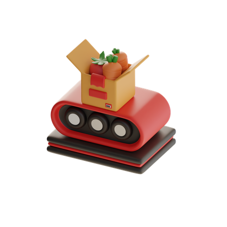 Organic Produce Conveyor  3D Icon