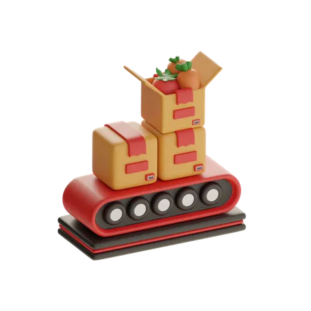 Organic Produce Conveyor  3D Icon