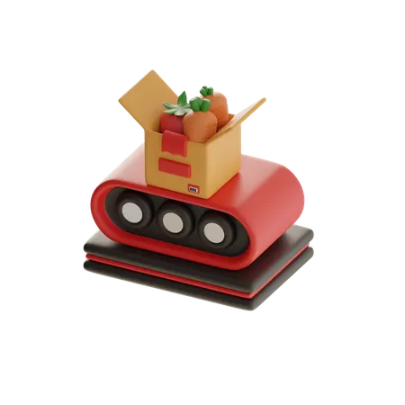 Organic Produce Conveyor  3D Icon