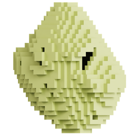 Organic Rounded Voxel Mesh  3D Icon