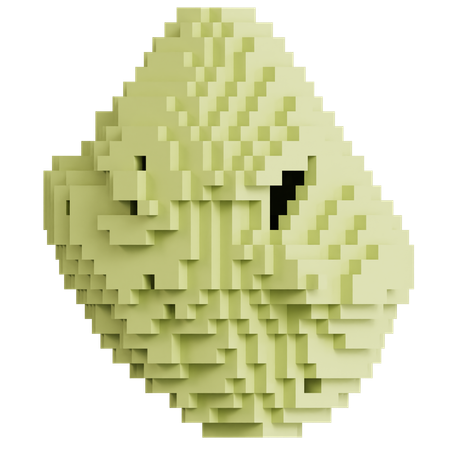 Organic Rounded Voxel Mesh  3D Icon