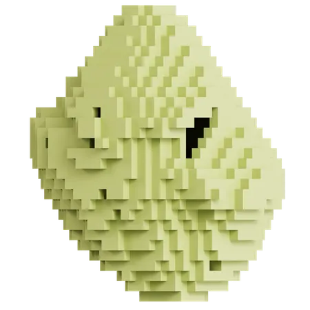 Organic Rounded Voxel Mesh  3D Icon