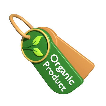 Organic Tag  3D Icon