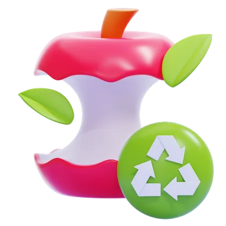 Organic Waste Recycling  3D Icon