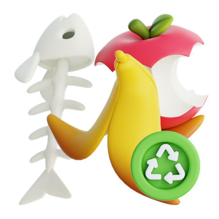 Organic Waste Recycling  3D Icon