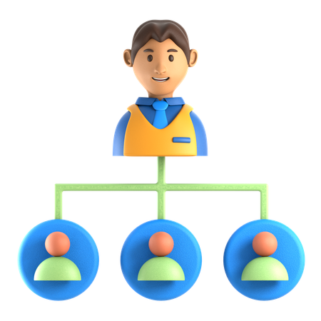 Organigramm  3D Icon