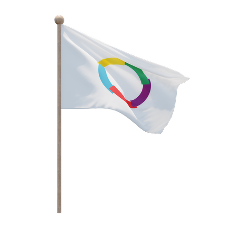 Organisation internationale de la Francophonie Flagpole  3D Flag