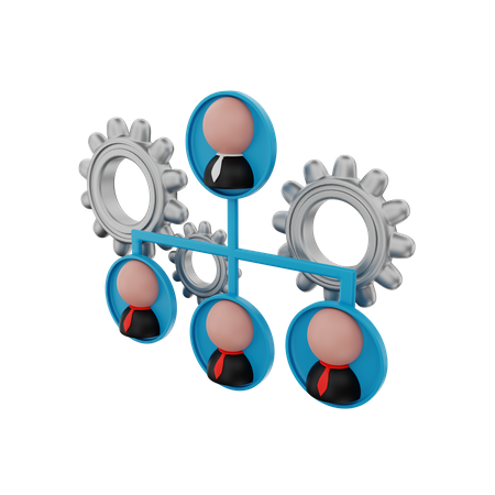 Organisationsstruktur  3D Icon