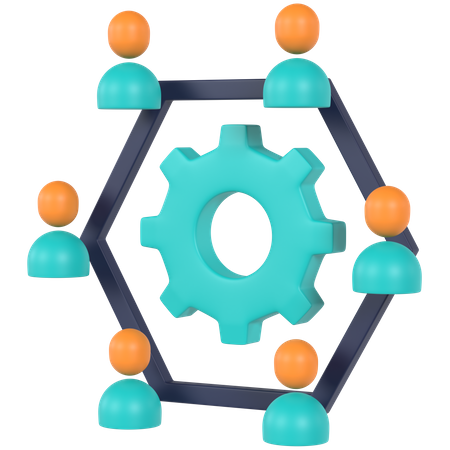 Organisationsstruktur  3D Icon