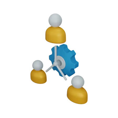 Organisationsstruktur  3D Icon