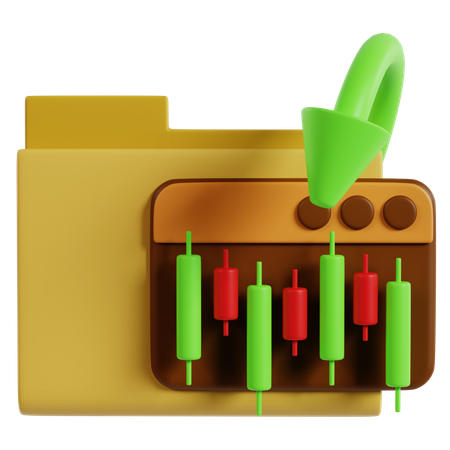 Organisierte Marktanalysedateien  3D Icon