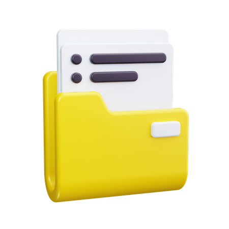 Organização de arquivos  3D Icon