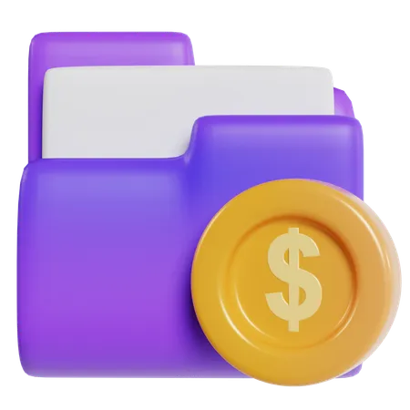 Organização de documentos financeiros  3D Icon