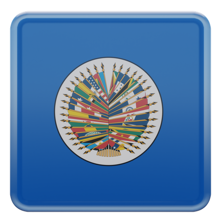 Bandera de la Plaza de la Organización de los Estados Americanos  3D Icon