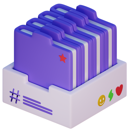 Organizador de archivos  3D Icon