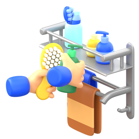 Organizar artículos de tocador  3D Icon