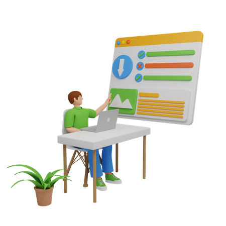 Organizar datos comerciales  3D Icon