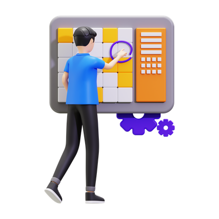 Organizar la estructura de gestión  3D Icon