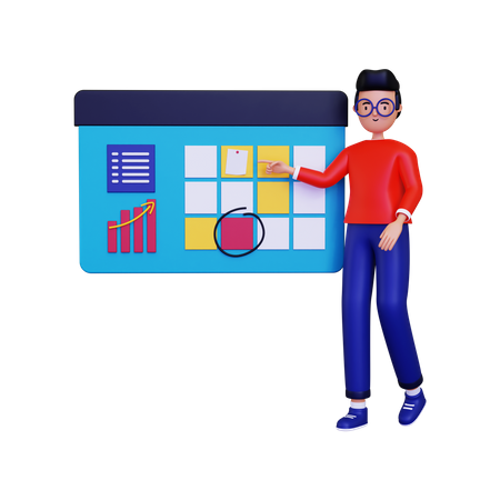 Organizar los datos del proyecto a bordo  3D Icon