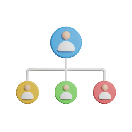 Organization Team Structure 3D Icon