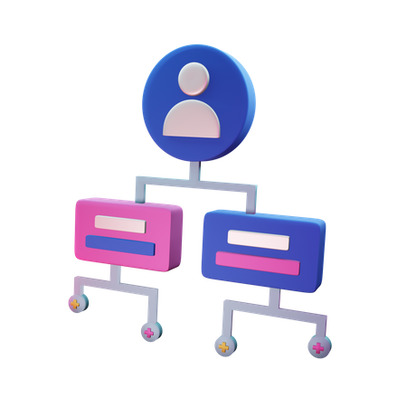 Organization Chart  3D Icon