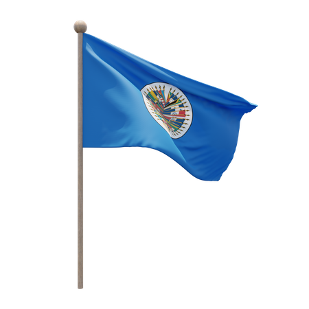 Organization of American States Flag Pole  3D Icon