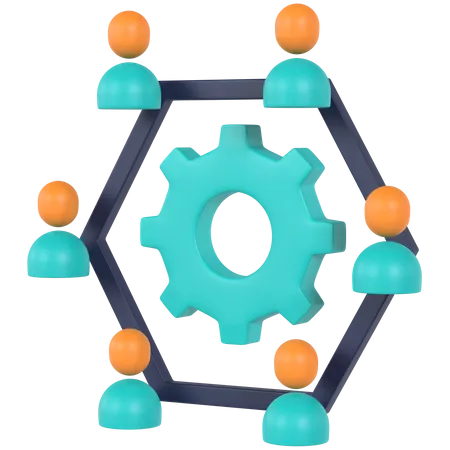 Organization Structure  3D Illustration